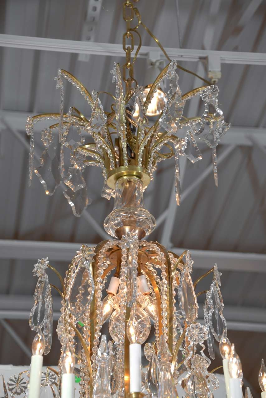 Louis XVI Important 19th c Baccarat and Crystal and bronze dore chandelier