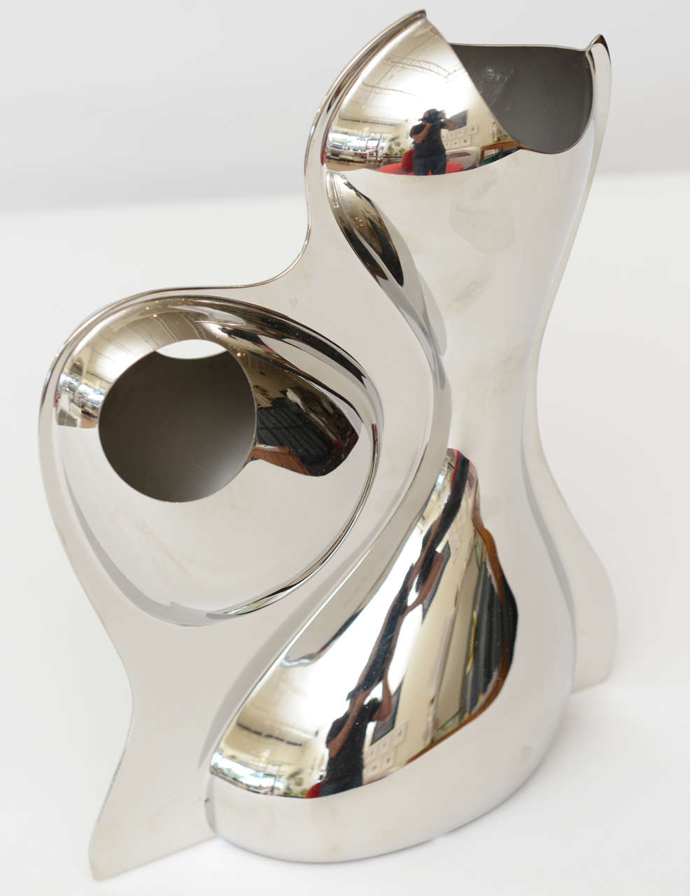 20th Century Signed Ron Arad for Alessi Italian Stainless Sculptural Vase