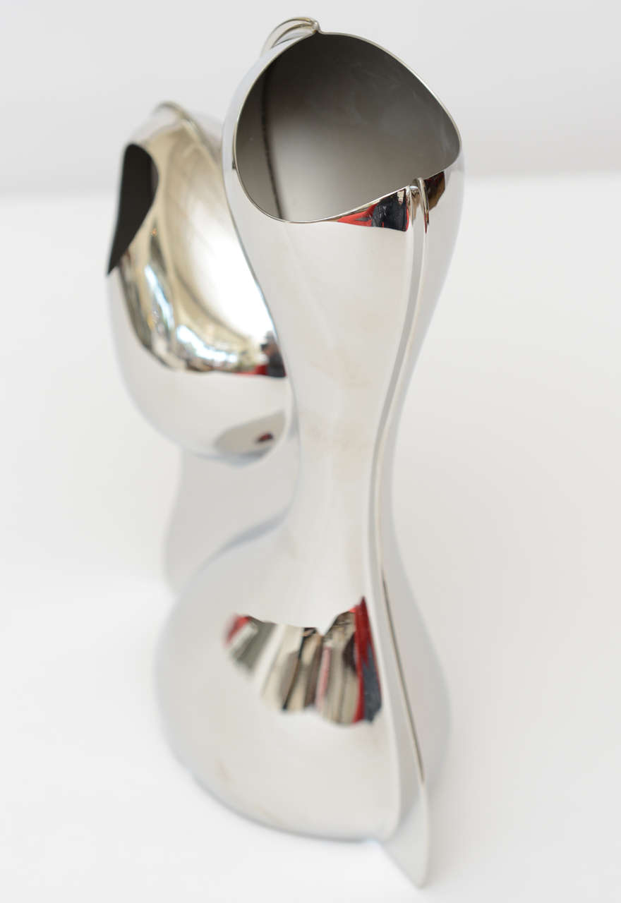 Signed Ron Arad for Alessi Italian Stainless Sculptural Vase 2