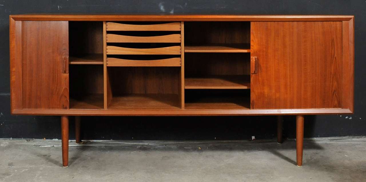Rare Tambour-Door Sideboard by Arne Vodder for Sibast