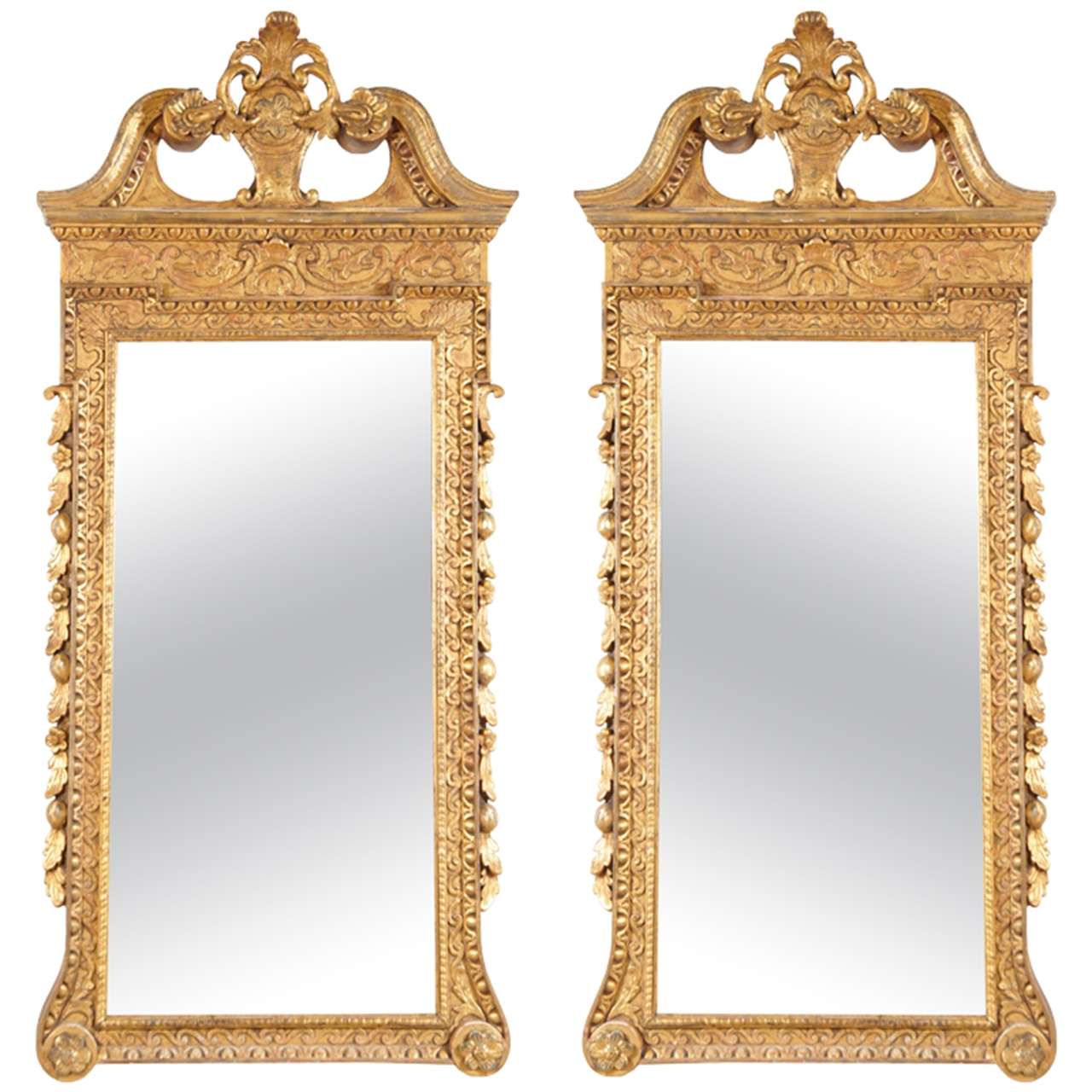 Pair of George II Giltwood Mirrors For Sale