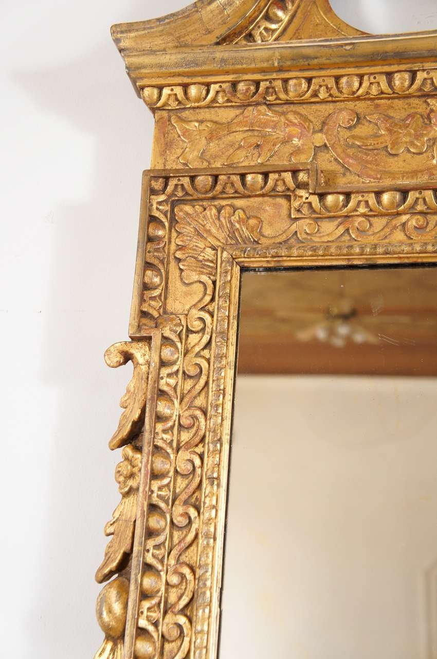 Carved Pair of George II Giltwood Mirrors For Sale