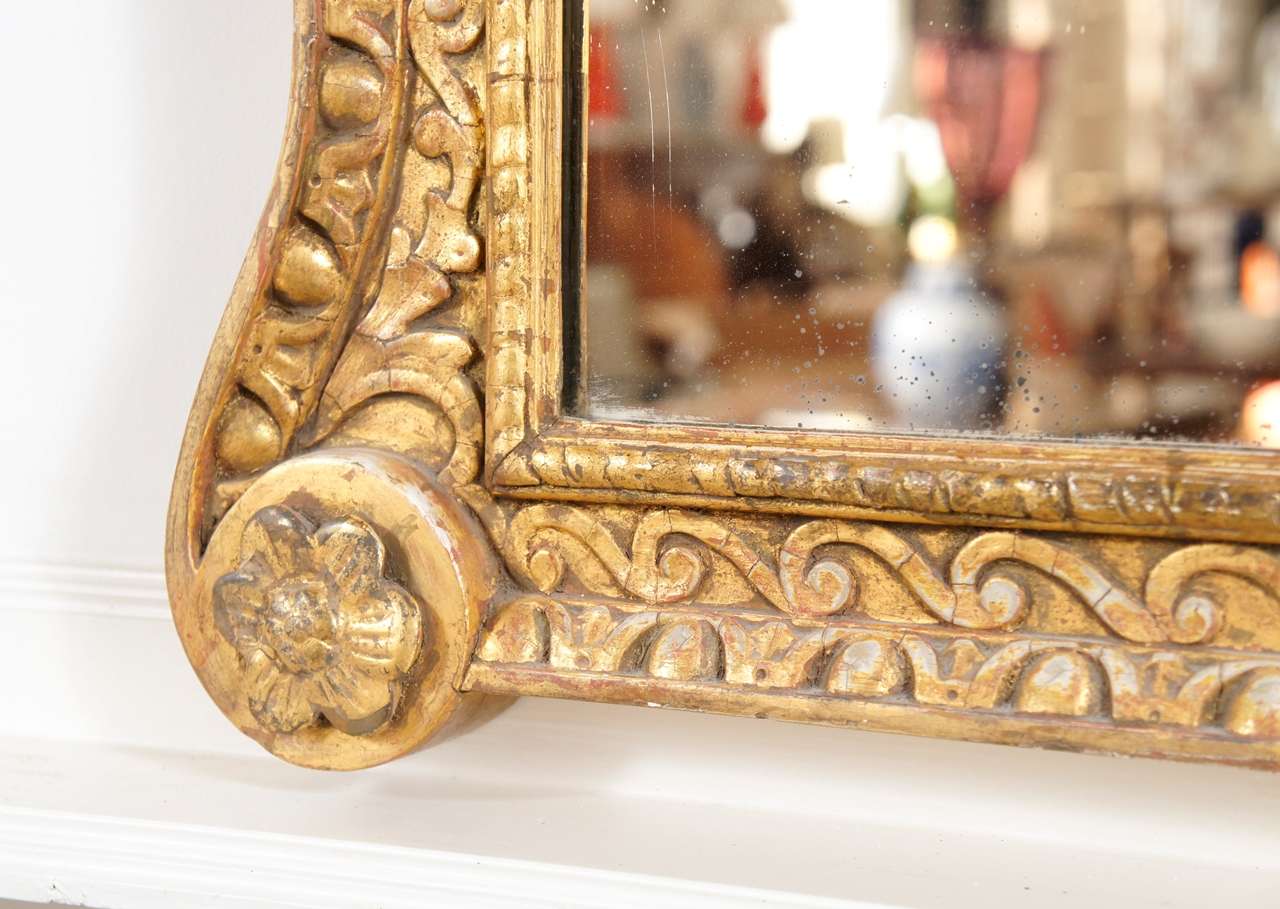 Pair of George II Giltwood Mirrors In Good Condition For Sale In Millbrook, NY
