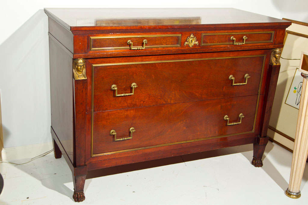 Neoclassical Mahogany Empire Chest of Drawers/Commode