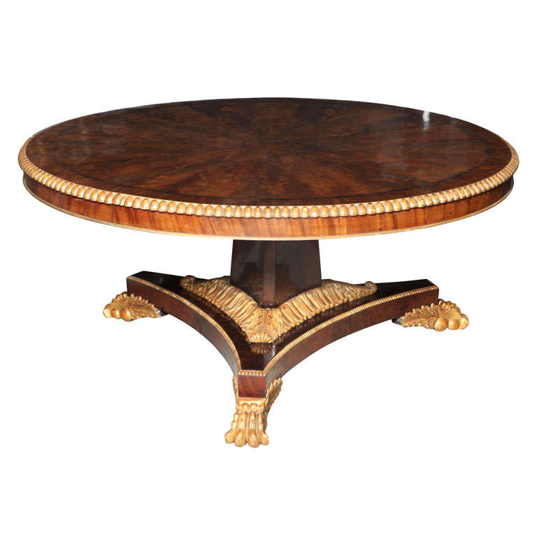 Fine English Regency Rosewood Center or Dining Table