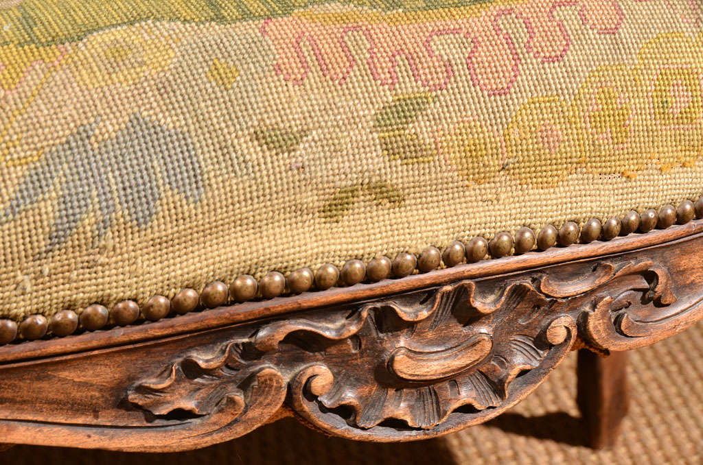  Needlepoint Upholstered Bench 1