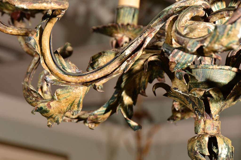 9-light Gilt Bronze Chandelier For Sale 3