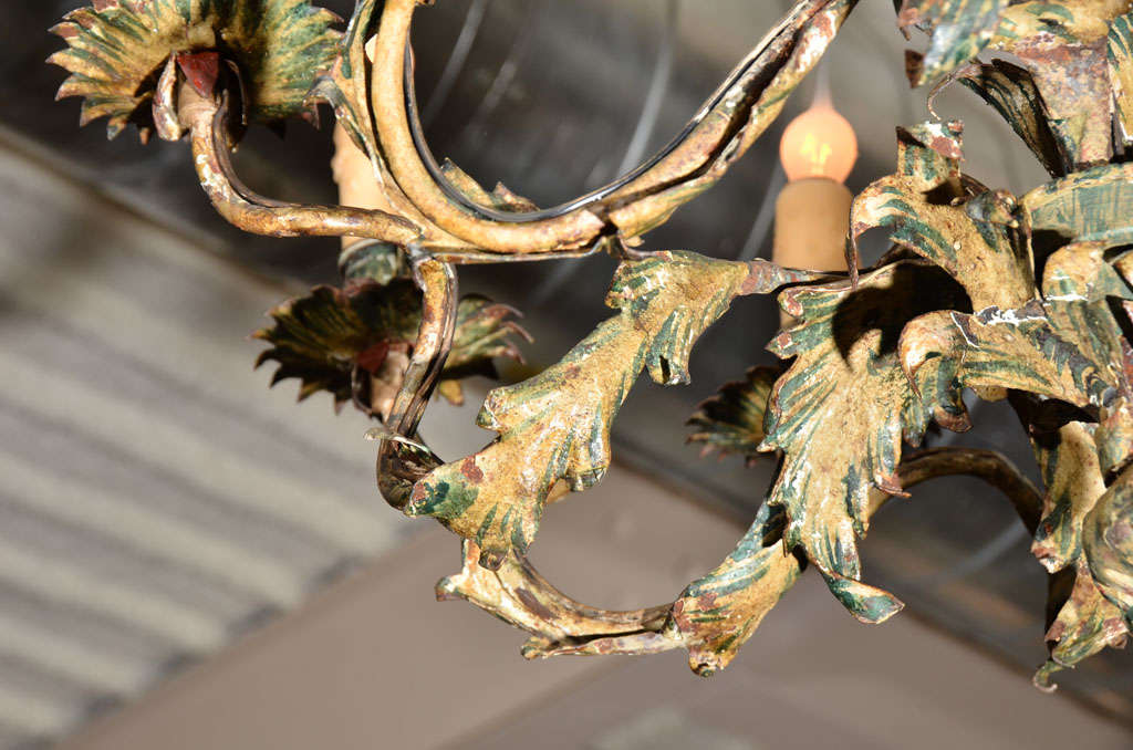 9-light Gilt Bronze Chandelier For Sale 5