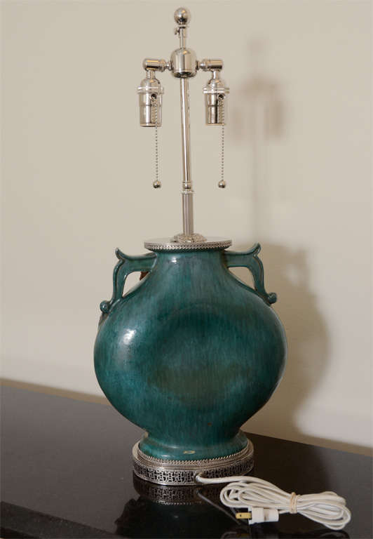Italian Pair Of Asian Inspired Lamps By Fantoni