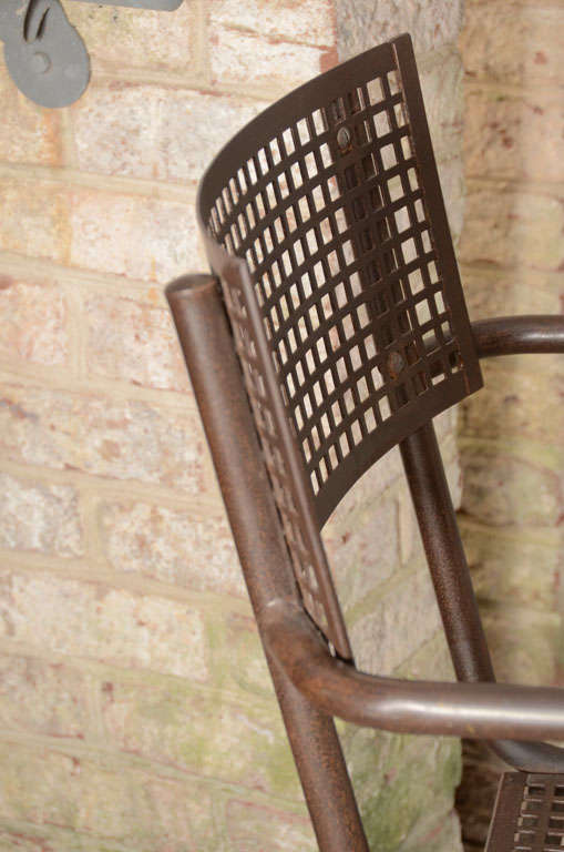 Four Iron French Chairs For Sale 2
