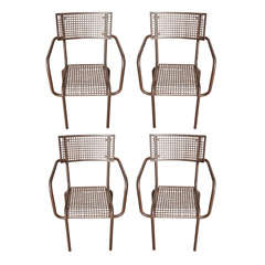 Four Iron French Chairs