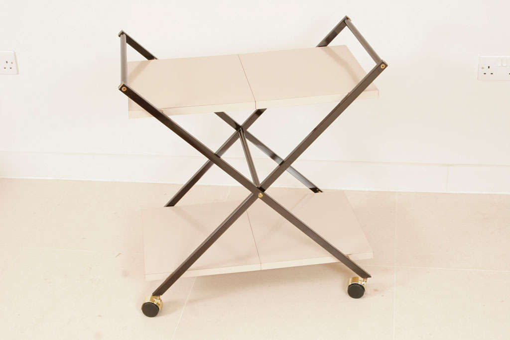 Vintage folding serving trolley