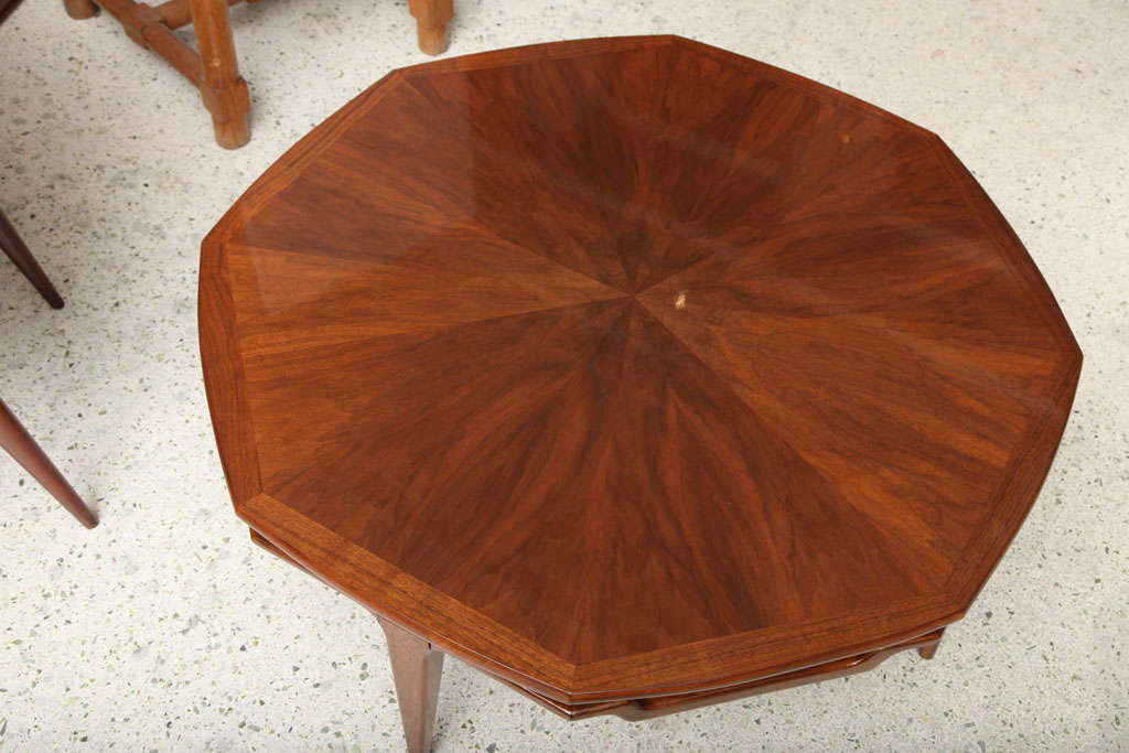 Lane Octagonal Mahogany Low Table In Excellent Condition In Hollywood, FL