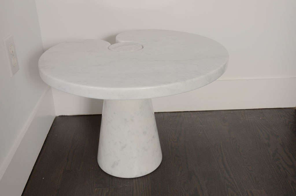 Italian Marble Pedestal Table by Mangiarotti at 1stDibs