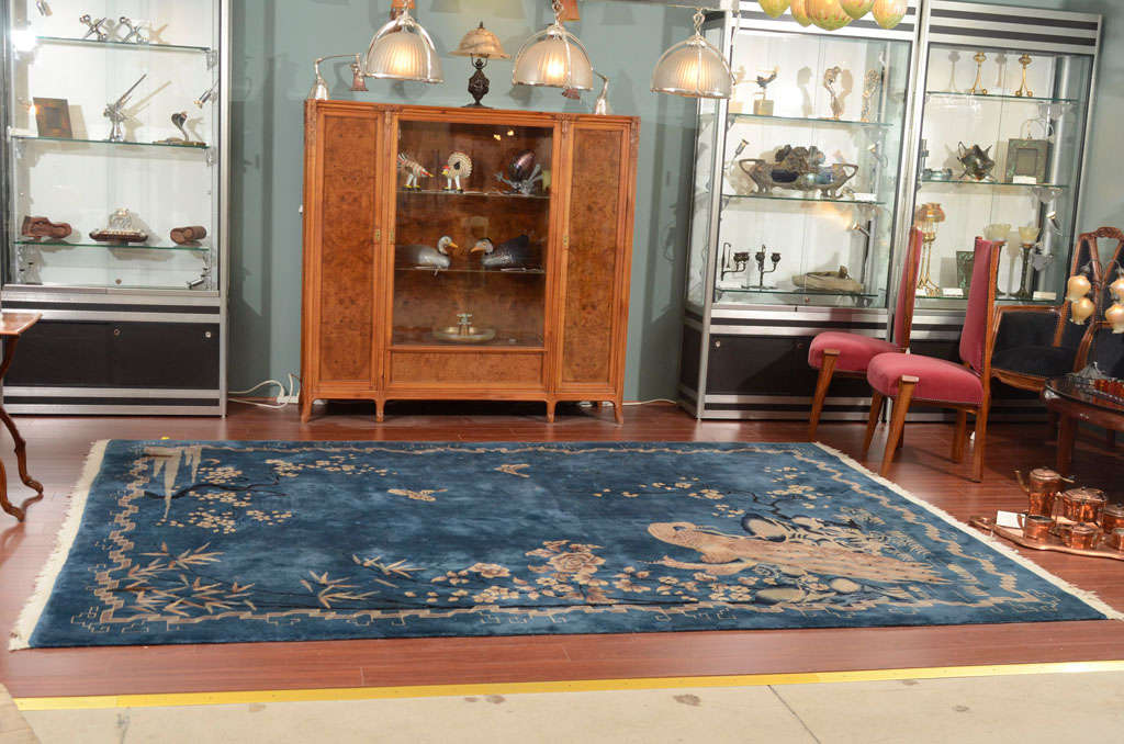 A Fine Peking Chinese Art Deco Rug In Excellent Condition In Englewood, NJ