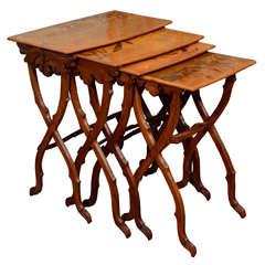 Art Nouveau Nesting Tables by, Emile Galle