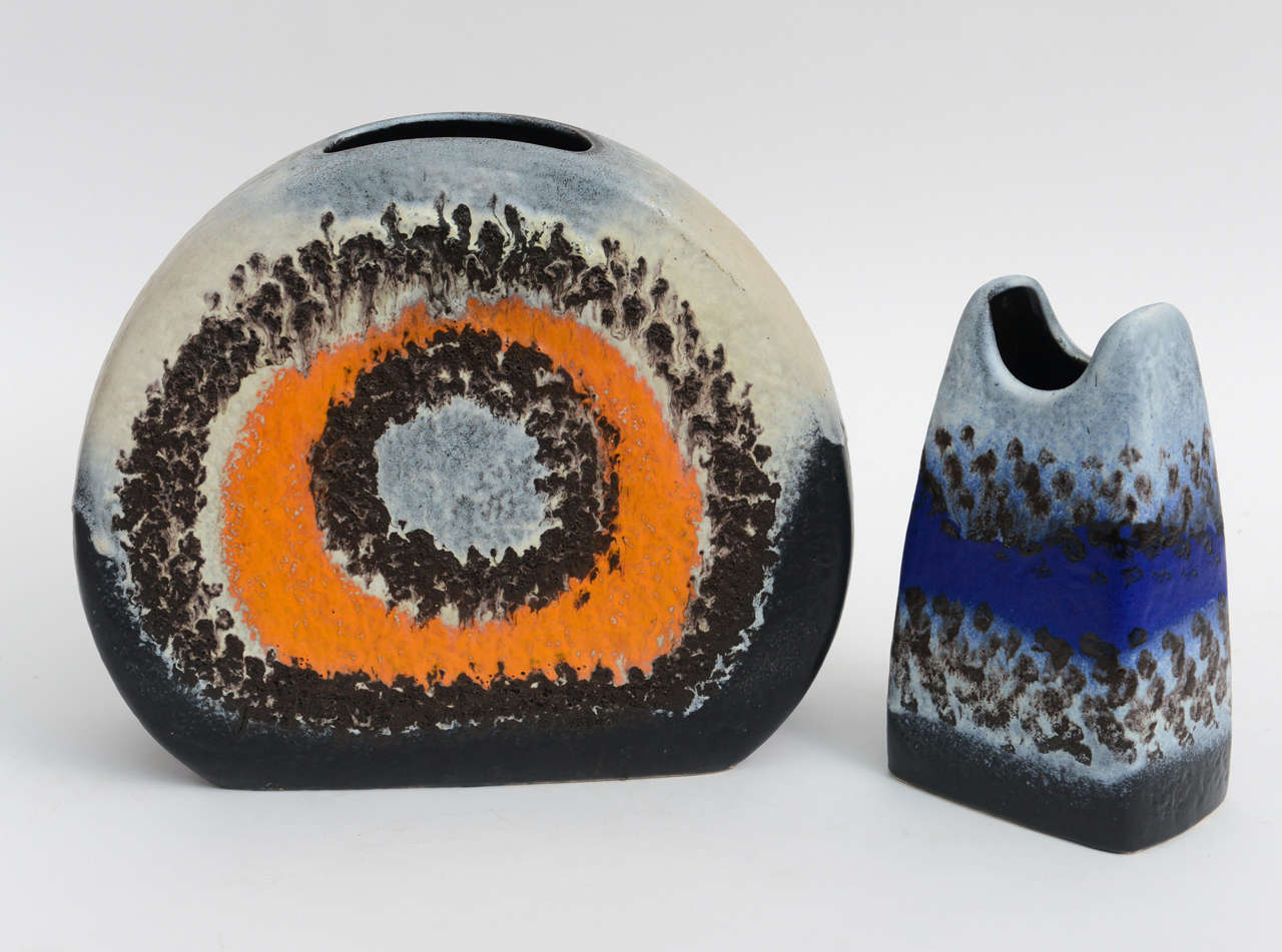 Beautiful 60s German Fat potteries Lava vases series 