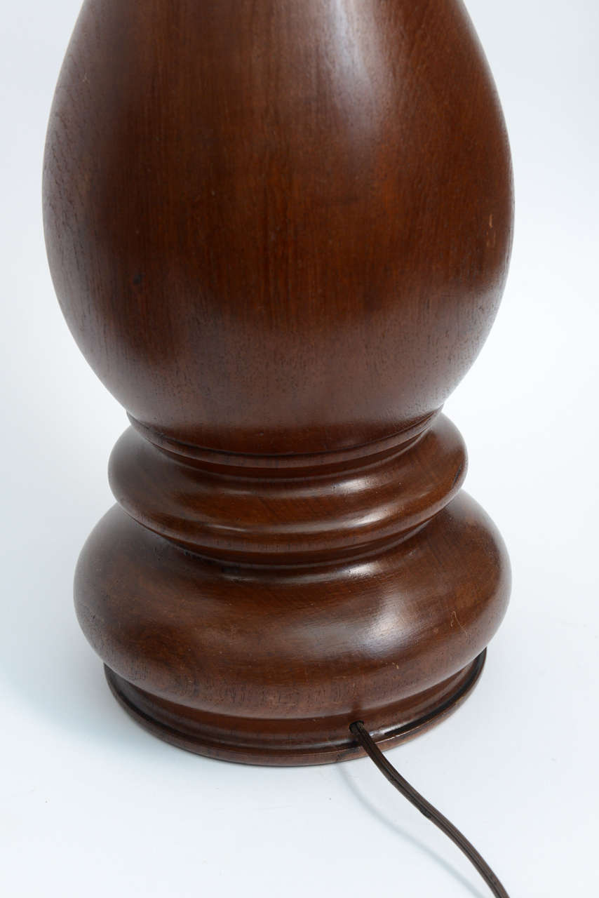 brown wood table lamp