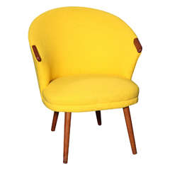 Danish Barrel Back Chair with Splayed Legs