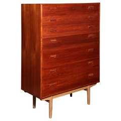 Vintage Tallboy Dresser by Borge Mogensen