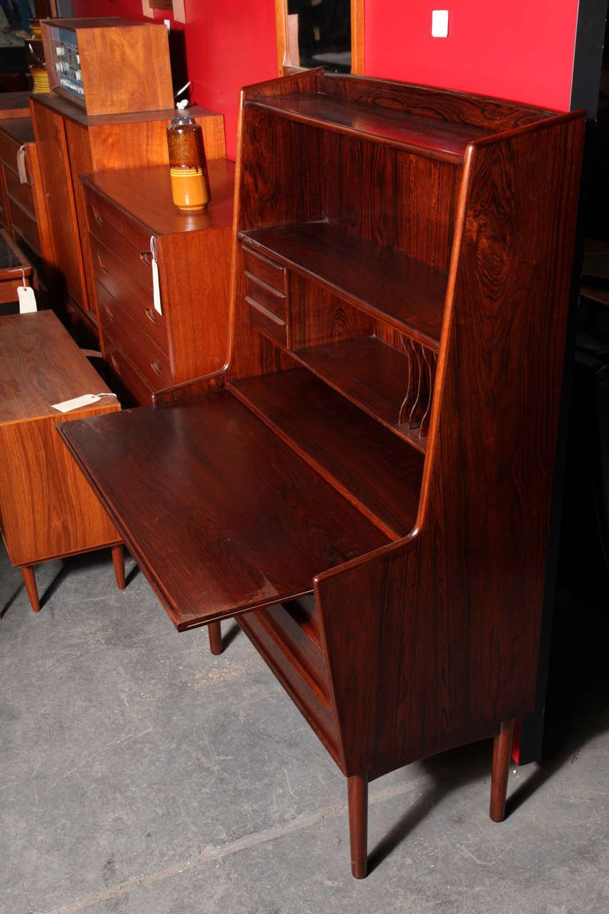 Danish Secretary Desk in Rosewood In Excellent Condition In New York, NY