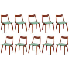Boomerang Chairs by Erik Christiansen, (Set of 10)