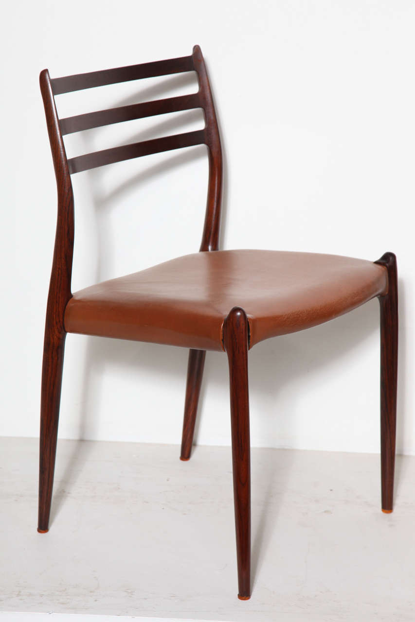 Oiled Niels Moller No.78 Dining Chairs, Set of Four