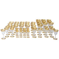 St. Louis Thistle Pattern Gilt Crystal Stemware