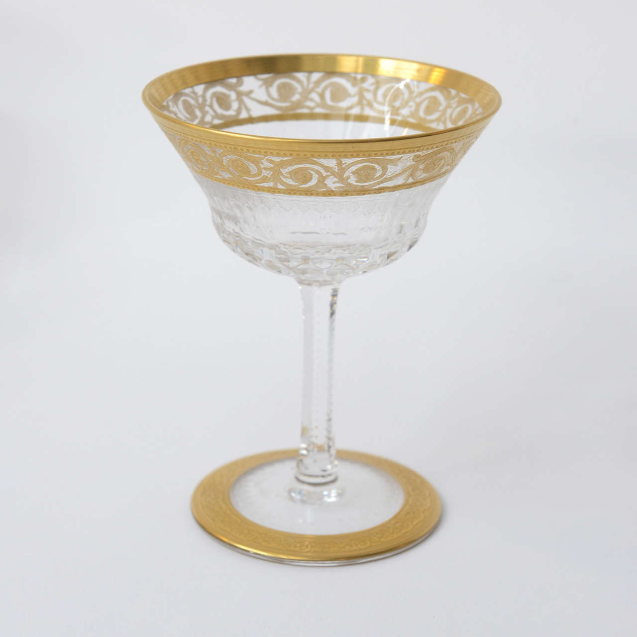 St. Louis Thistle Pattern Gilt Crystal Stemware at 1stDibs st louis