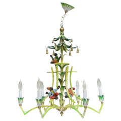 Palm Beach Style Monkey and Bamboo Chandelier
