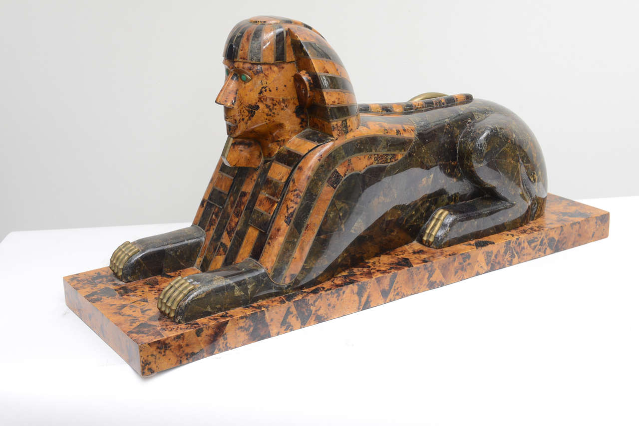 Pair of Marble and Bronze Sphinxes For Sale 4