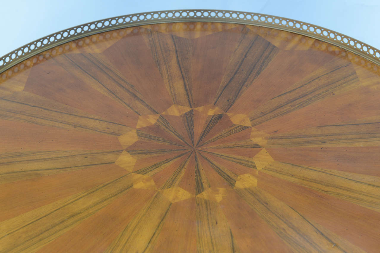 20th Century Inlaid Contemporary Stylized Bouillotte Table