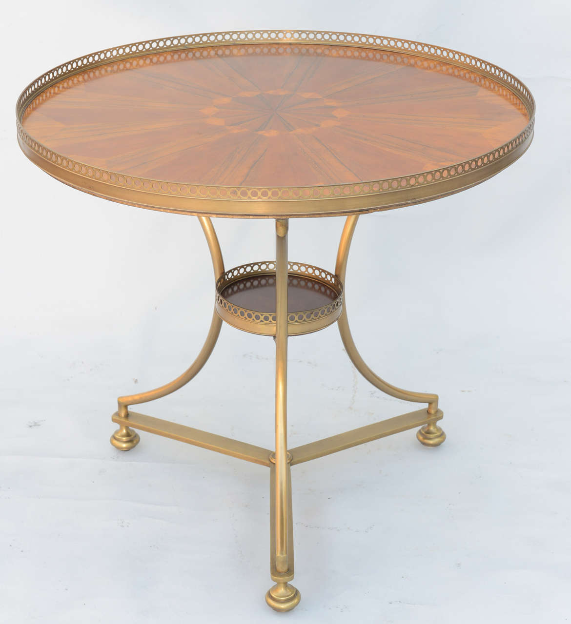 Inlaid Contemporary Stylized Bouillotte Table 2