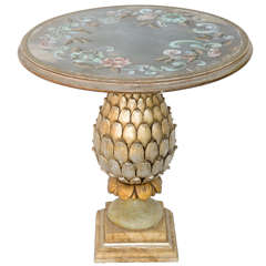 Accent Table with Eglomise Top