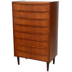 Mid-Century Modern Teak Tall Chest Mid-Century Modern Teak Tall Chest