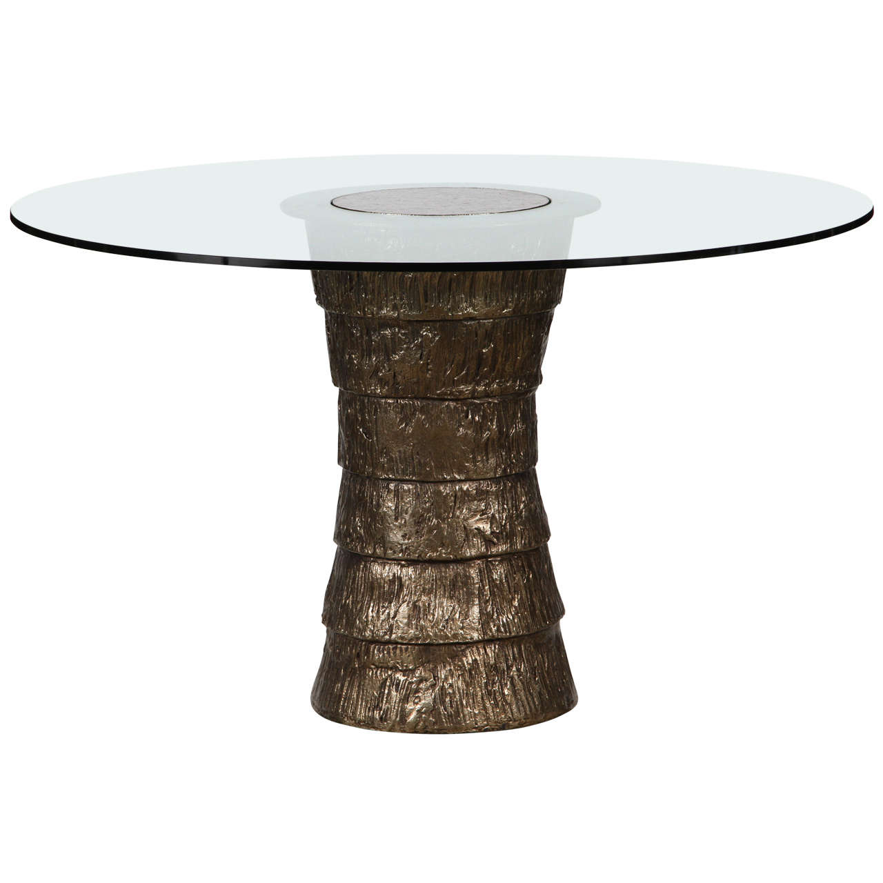 Sculptural Brutalist pedestal-style table, 21st century, offered by Paul Marra Design