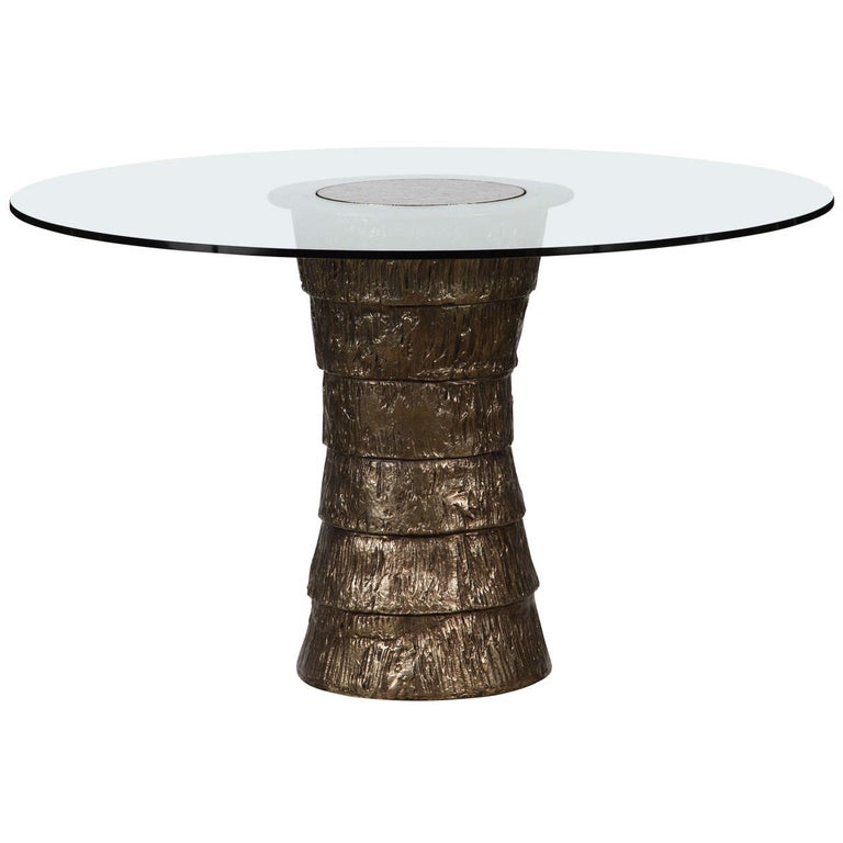 Sculptural Brutalist Pedestal Style Table For Sale