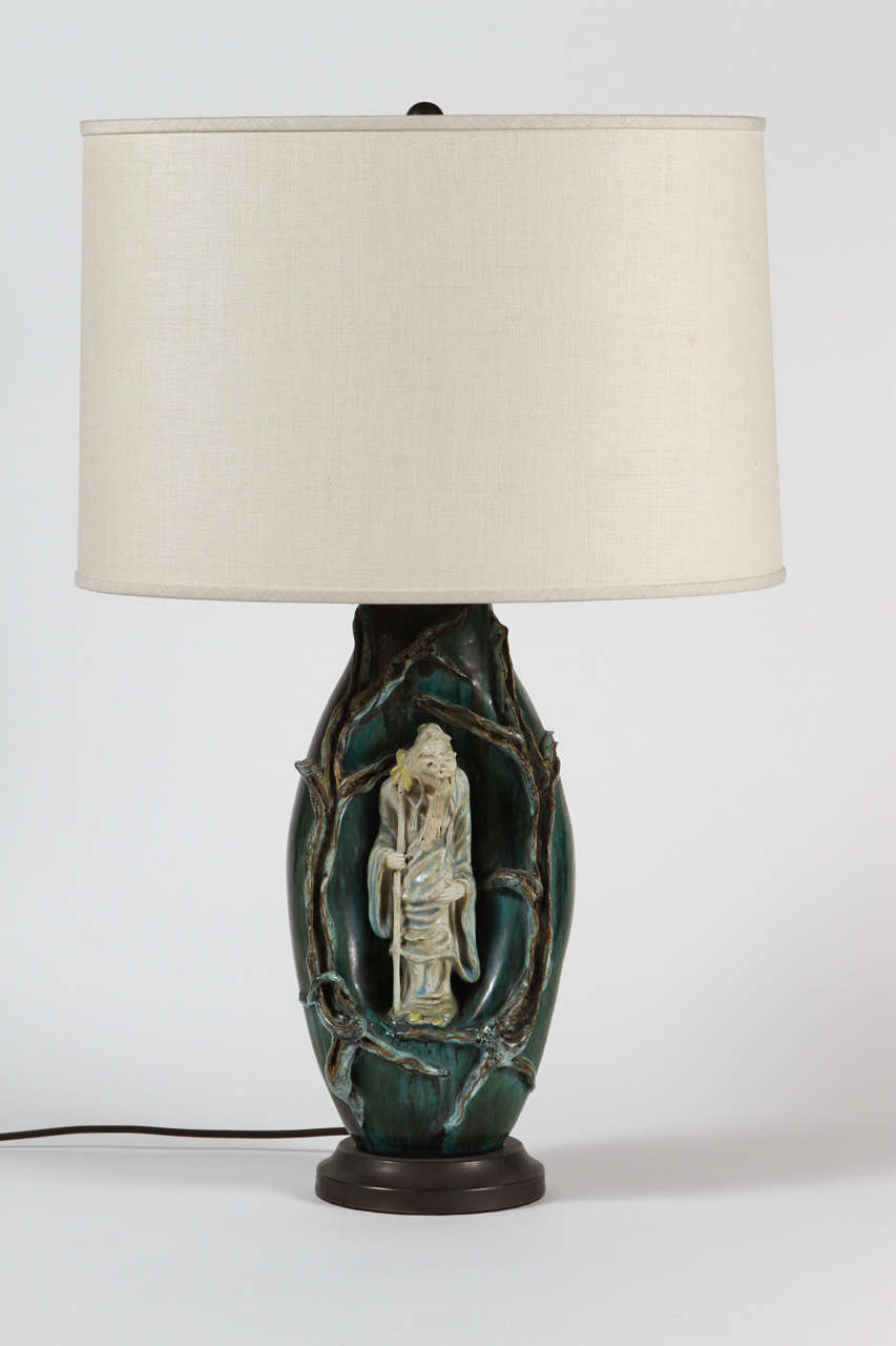Hand painted Chinese scholar table lamp by Marcello Fantoni.
Visit the Paul Marra storefront to see more lighting and furnishings including 21st Century.