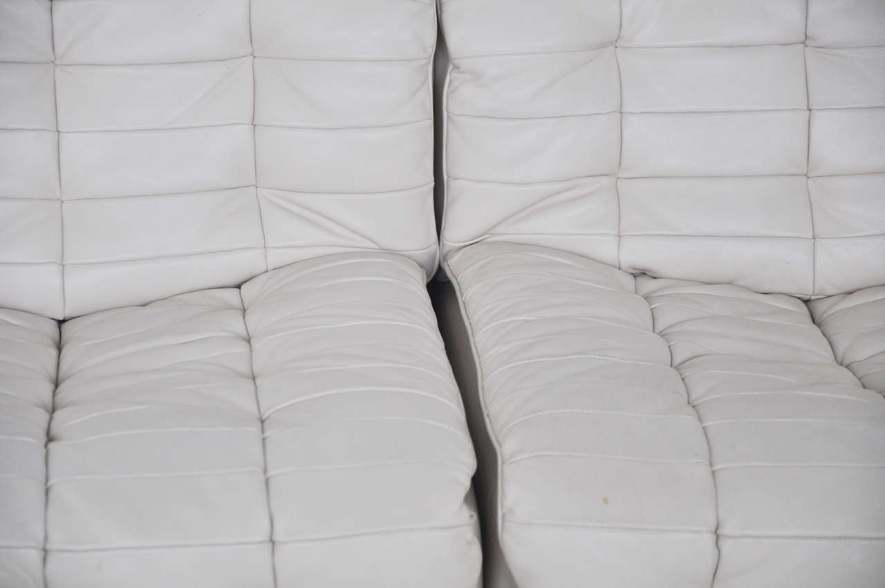 De Sede White Leather Sectional Sofa 2