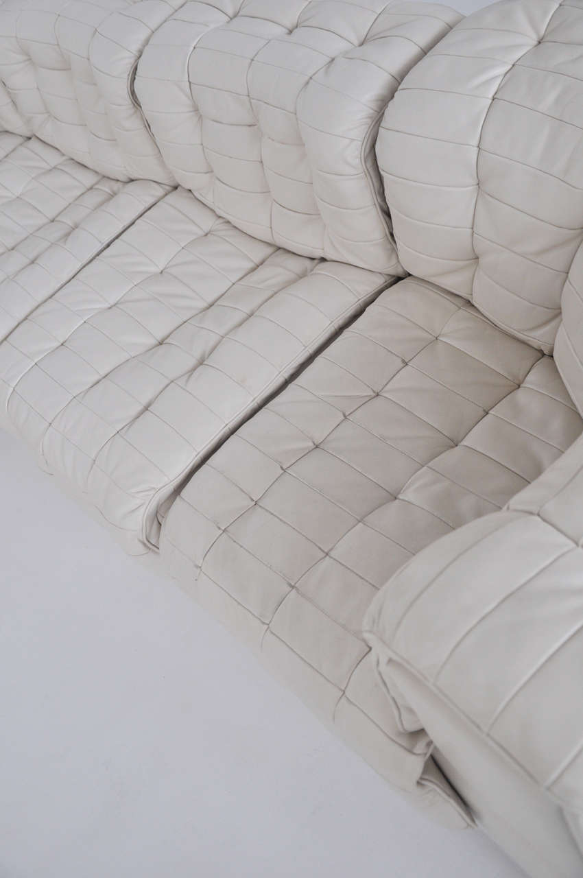 De Sede White Leather Sectional Sofa 3