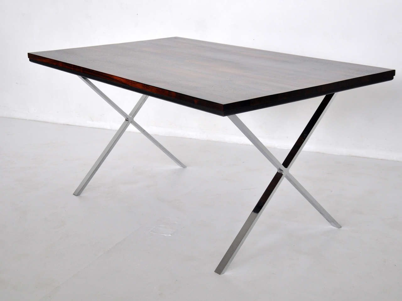 Mid-Century Modern Milo Baughman Rosewood X-Base Desk or Dining Table