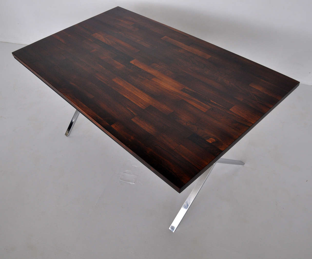 American Milo Baughman Rosewood X-Base Desk or Dining Table