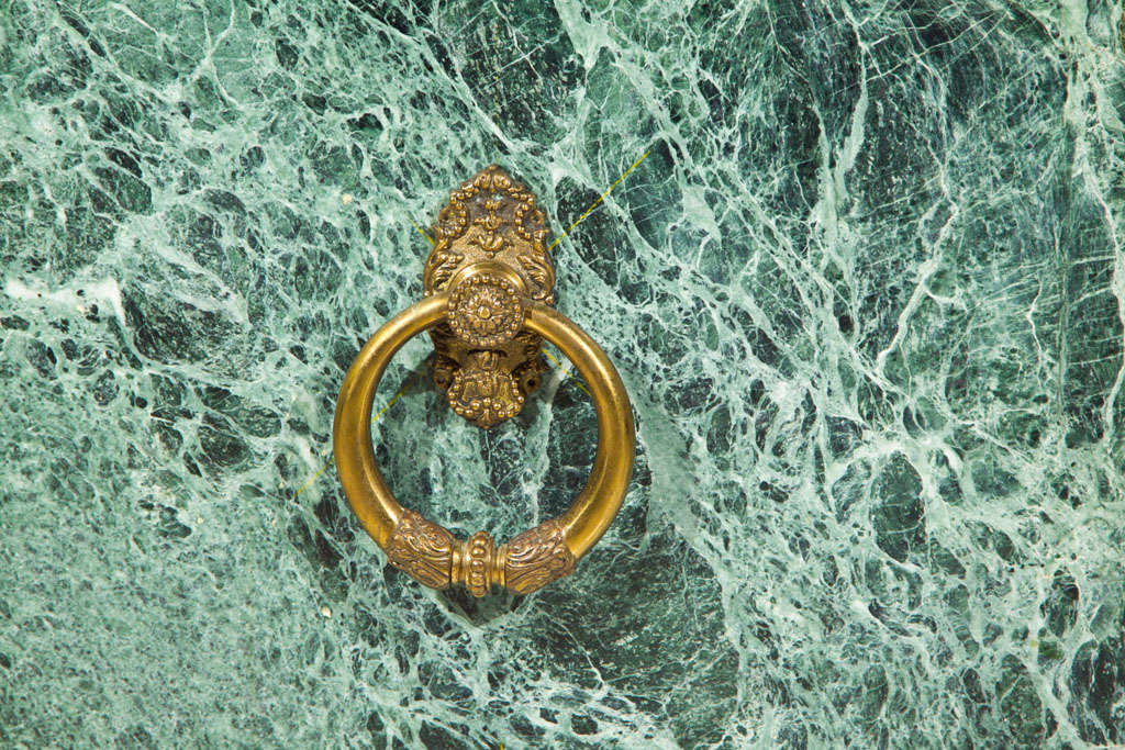 Pair of Green Marble End Tables/Cocktail Table at 1stdibs