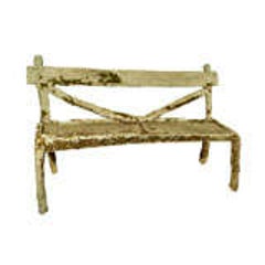 Whimsical French Faux Bois Garden Bench 8