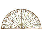 Decorative 19th Century French Wrought Iron Transom