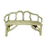 Classic French Faux Bois Bench