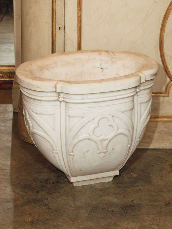 Pair of French Marble Holy Water Fonts 1