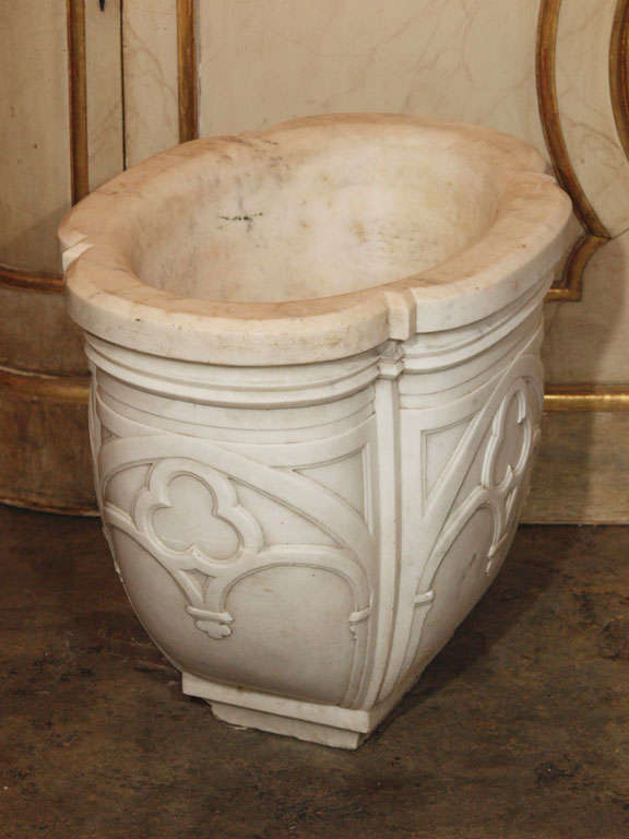 Pair of French Marble Holy Water Fonts 6