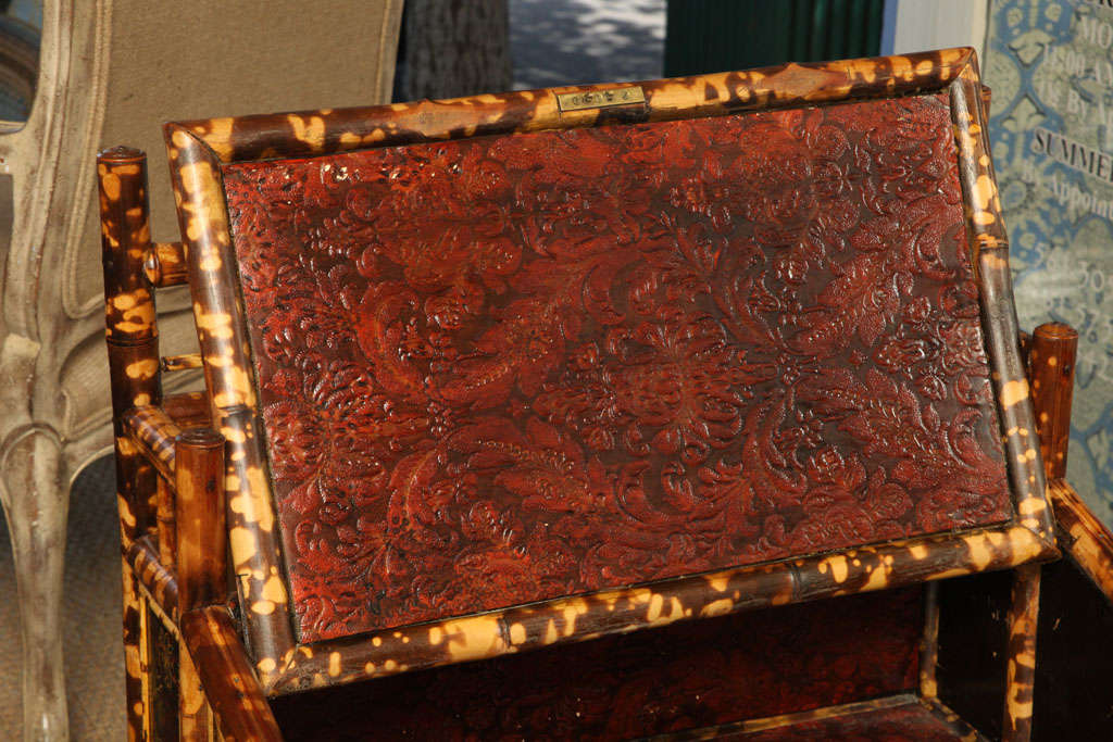 Very Fine 19th Century English Bamboo Lift-Top Writing Desk 5