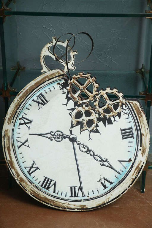 Metal Clock Sculpture 6